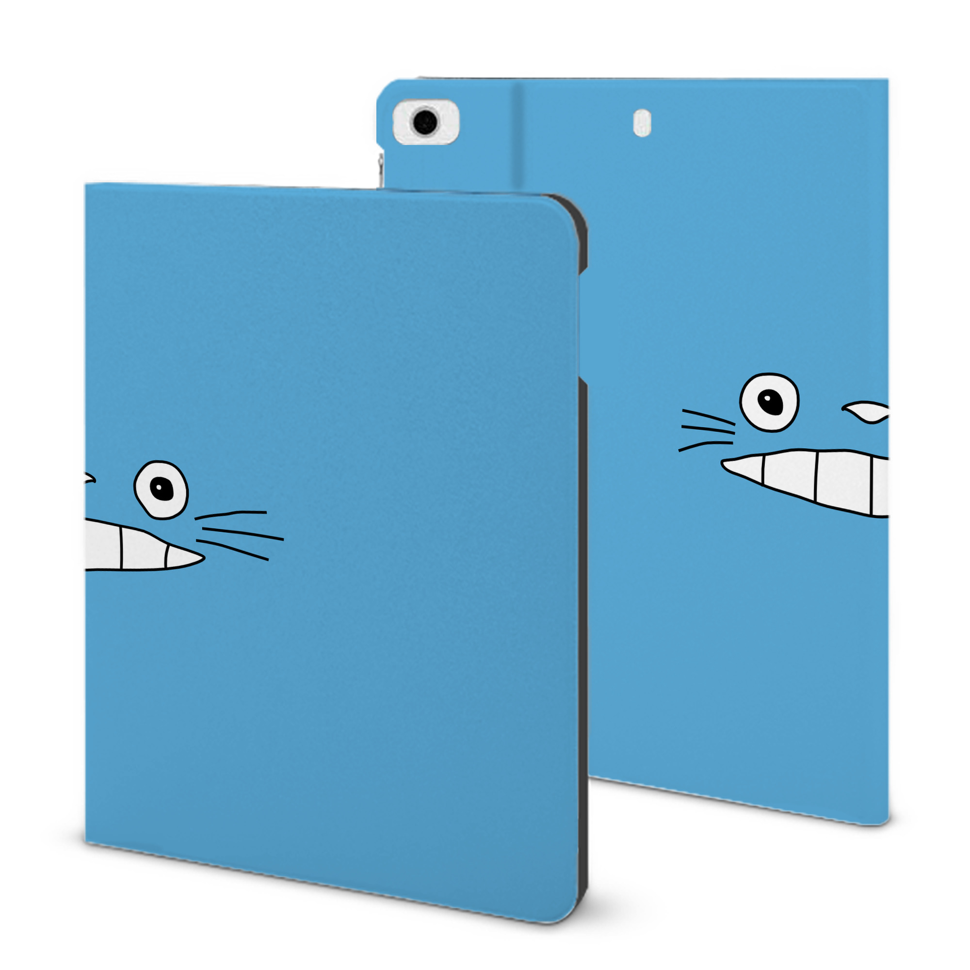 （画像用） となりのトトロ 草壁メイ 草壁サツキ My Neighbor Totoro Satsuki Kusakabe Mei Kusakabe IPad ケース ブック型 PUレザー TPU 耐衝撃 軽量 薄型 ペン収納なし 全面保護 IPad 各モデル対応